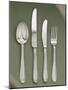 Silver Presentation Cutlery Spoon, Knives and Fork-null-Mounted Giclee Print