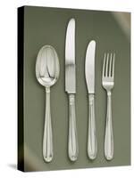 Silver Presentation Cutlery Spoon, Knives and Fork-null-Stretched Canvas