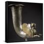 Silver Rhyton Protome in Shape of Winged Sphinx and with Decoration on Neck-null-Framed Stretched Canvas