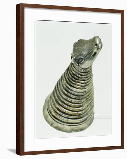 Silver Rhyton Silver in Shape of Ox-Head, from Qasr-I Shirin, Iran-null-Framed Giclee Print