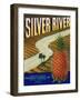 Silver River Pineapple Label - Manati, PR-Lantern Press-Framed Art Print