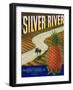 Silver River Pineapple Label - Manati, PR-Lantern Press-Framed Art Print