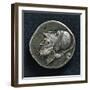 Silver Roman-Campanian Didramma with Bearded Head of Mars, 320 BC-null-Framed Giclee Print