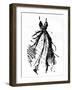 Silver Runway Dress-OnRei-Framed Art Print