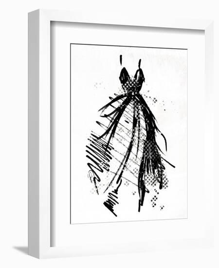 Silver Runway Dress-OnRei-Framed Art Print