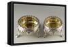 Silver Salt Cellars with Embossed Decorations, London 1741-1769-null-Framed Stretched Canvas