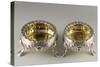 Silver Salt Cellars with Embossed Decorations, London 1741-1769-null-Stretched Canvas