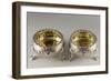 Silver Salt Cellars with Embossed Decorations, London 1741-1769-null-Framed Giclee Print