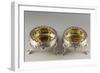 Silver Salt Cellars with Embossed Decorations, London 1741-1769-null-Framed Giclee Print