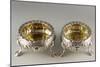 Silver Salt Cellars with Embossed Decorations, London 1741-1769-null-Mounted Giclee Print