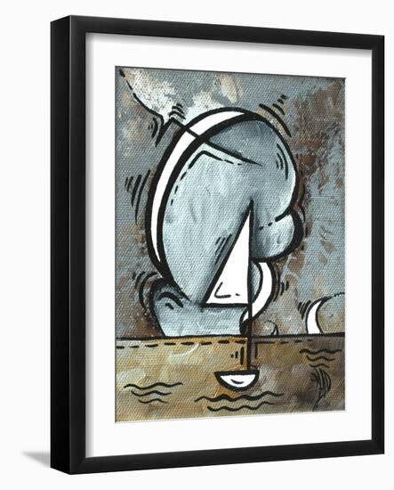 Silver Sea I-Megan Aroon Duncanson-Framed Art Print