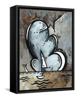 Silver Sea II-Megan Aroon Duncanson-Framed Stretched Canvas
