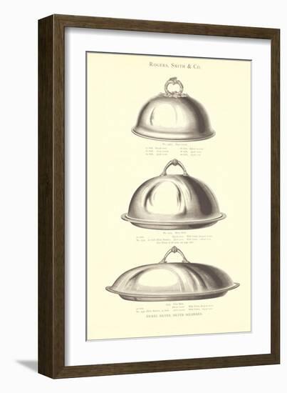 Silver Serving Dishes-null-Framed Art Print