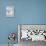 Silver Shell on Aqua Blue I-Caroline Kelly-Stretched Canvas displayed on a wall