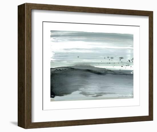 Silver Silence: Dappled Shore-Joan Davis-Framed Art Print