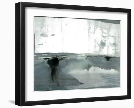 Silver Silence: Watercolor and Mist-Joan Davis-Framed Giclee Print