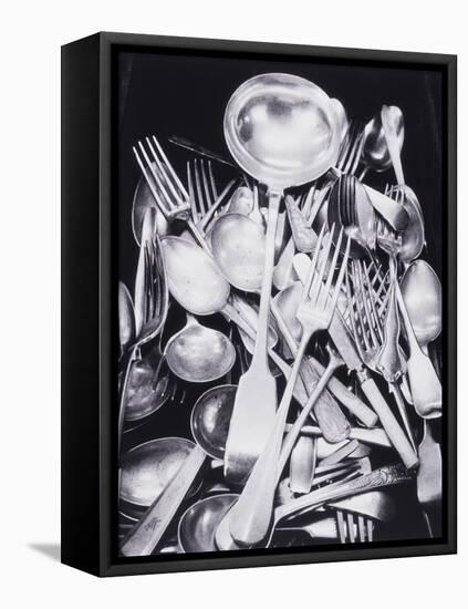 Silver Spoons and Forks-Graeme Harris-Framed Stretched Canvas