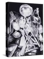 Silver Spoons and Forks-Graeme Harris-Stretched Canvas