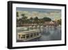 Silver Springs, FL - Waterfront View of Boat Landing-Lantern Press-Framed Art Print