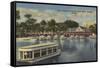 Silver Springs, FL - Waterfront View of Boat Landing-Lantern Press-Framed Stretched Canvas