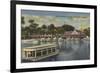 Silver Springs, FL - Waterfront View of Boat Landing-Lantern Press-Framed Art Print