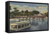 Silver Springs, FL - Waterfront View of Boat Landing-Lantern Press-Framed Stretched Canvas