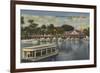 Silver Springs, FL - Waterfront View of Boat Landing-Lantern Press-Framed Premium Giclee Print