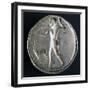 Silver Stater from Caulonia Depicting Male Nude, Verso, Greek Coins-null-Framed Giclee Print