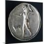 Silver Stater from Caulonia Depicting Male Nude, Verso, Greek Coins-null-Mounted Giclee Print