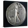 Silver Stater from Caulonia Depicting Male Nude, Verso, Greek Coins-null-Stretched Canvas