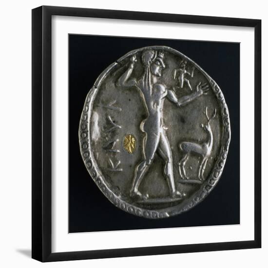 Silver Stater from Caulonia, Recto, Greek Coins-null-Framed Giclee Print