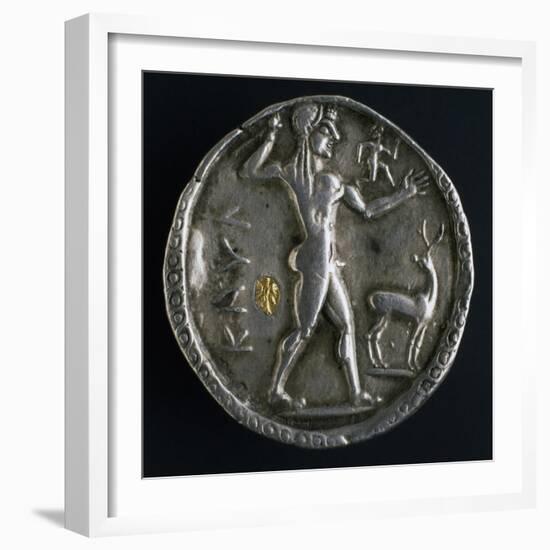 Silver Stater from Caulonia, Recto, Greek Coins-null-Framed Giclee Print