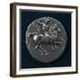 Silver Stater of Taranto Depicting Knight with Shield and Spear in Relief-null-Framed Giclee Print