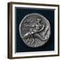 Silver Stater of Taranto Depicting Man Riding on Dolphin in Relief, Recto, Ca 300 BC-null-Framed Giclee Print