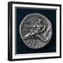 Silver Stater of Taranto Depicting Man Riding on Dolphin in Relief, Recto, Ca 300 BC-null-Framed Giclee Print