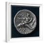 Silver Stater of Taranto Depicting Man Riding on Dolphin in Relief, Recto, Ca 300 BC-null-Framed Giclee Print