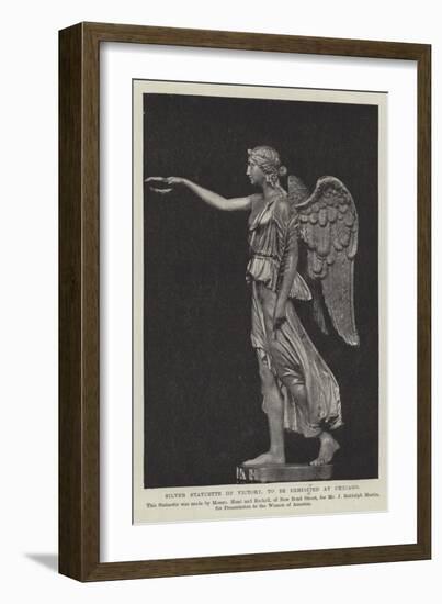 Silver Statuette of Victory, to Be Exhibited at Chicago-null-Framed Giclee Print