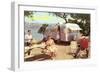 Silver Streak Travel Trailer-null-Framed Art Print