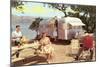 Silver Streak Travel Trailer-null-Mounted Art Print