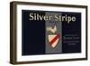 Silver Stripe Brand - Sespe, California - Citrus Crate Label-Lantern Press-Framed Art Print