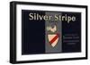 Silver Stripe Brand - Sespe, California - Citrus Crate Label-Lantern Press-Framed Art Print