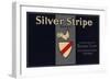 Silver Stripe Brand - Sespe, California - Citrus Crate Label-Lantern Press-Framed Art Print