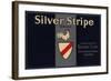 Silver Stripe Brand - Sespe, California - Citrus Crate Label-Lantern Press-Framed Art Print