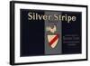 Silver Stripe Brand - Sespe, California - Citrus Crate Label-Lantern Press-Framed Art Print