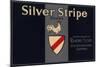 Silver Stripe Brand - Sespe, California - Citrus Crate Label-Lantern Press-Mounted Art Print