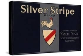 Silver Stripe Brand - Sespe, California - Citrus Crate Label-Lantern Press-Stretched Canvas
