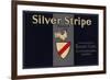 Silver Stripe Brand - Sespe, California - Citrus Crate Label-Lantern Press-Framed Premium Giclee Print