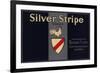 Silver Stripe Brand - Sespe, California - Citrus Crate Label-Lantern Press-Framed Premium Giclee Print