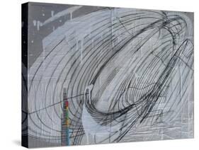 Silver Swirl 2-Enrico Varrasso-Stretched Canvas