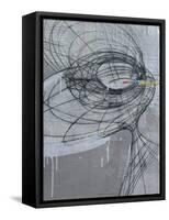 Silver Swirls 1-Enrico Varrasso-Framed Stretched Canvas